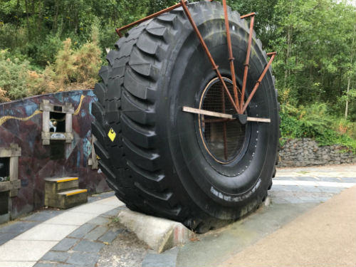 Giant tyre on Eden Project