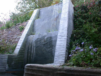 Cascade in the garden of Sythe House, designed by Peter Heywood