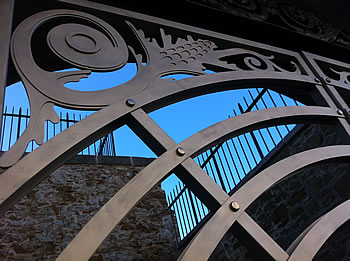 Devonport Column Gate made from laser cut stainless steel