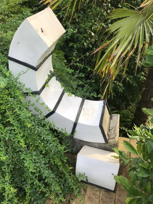 Broken ceramic giant ring sculpture