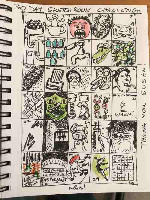 Summary of 30 Day Sketchbook Challenge