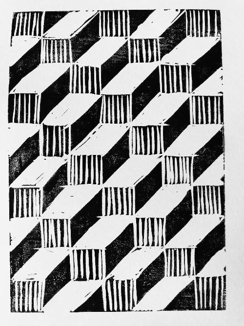 Lino cut pattern