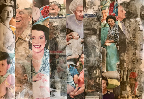 Collage of Duke of Edinburgh (RIP) and Queen Elizabeth