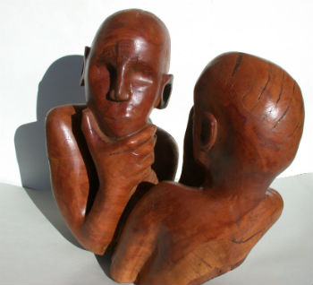 Wooden sculpture by Peter Heywood