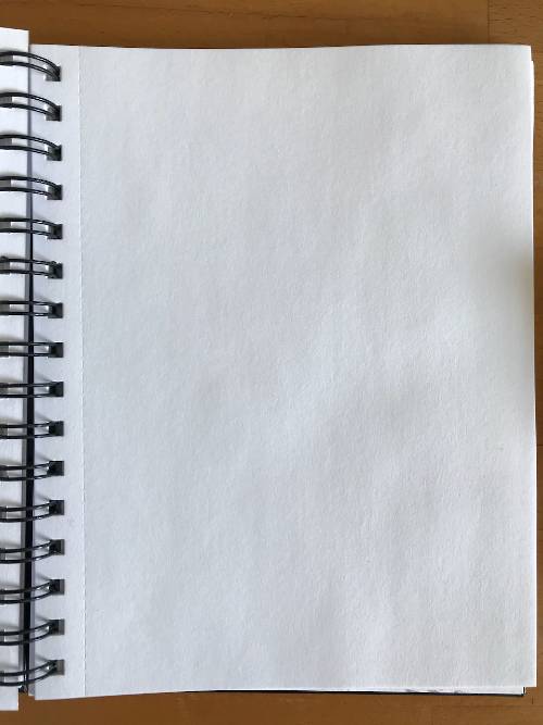 Blank page in a sketch book