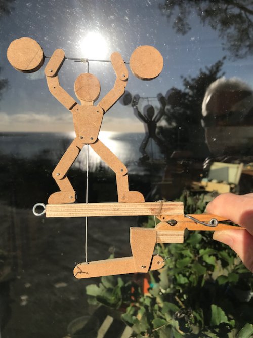 Failed prototype of strongman automaton