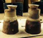 Making flint and plaster moukd for a cast glass sculpture