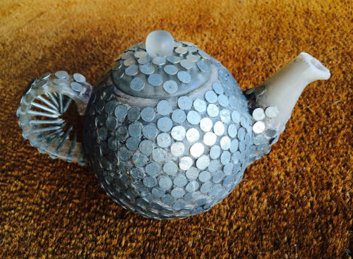 Teapot made from nails