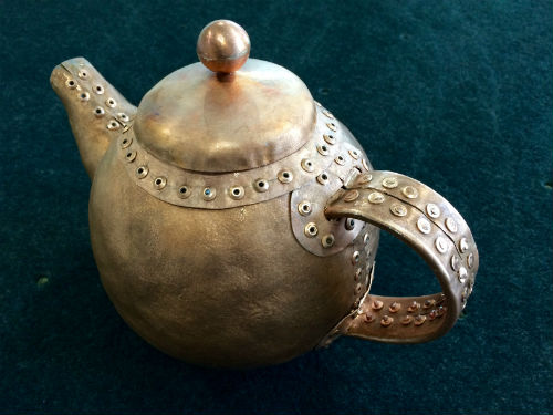 Teapot made from copper sheet