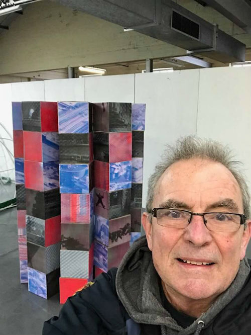 Peter Heywood with cubes