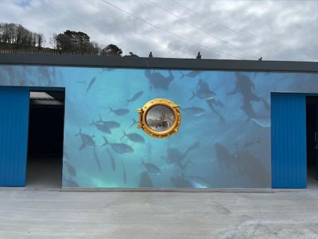Initial idea for the United by the Sea mural in Looe